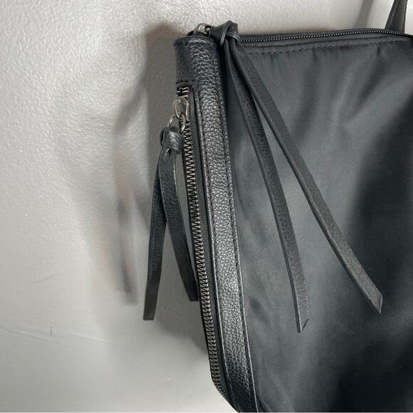 BOTKIER NEW YORK Black Zip Top Bag Purse Large Nylon Tote Handbag Basics Office - Picture 3 of 9